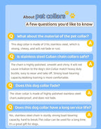 Dog Chain Collar Silver Cuban Link Chain Collar with Secure Buckle Design,15MM Stainless Steel Metal Walking Training Collars, Chew Proof, Suitable for Small Medium Large Dogs (Silver,16'')