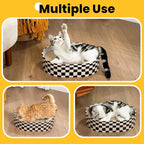 Cat Scratcher Box with 4 Cat Scratching Board Reversible Scratch Pad, Heavy Duty Corrugated Cardboard Pet Bed Lounger Kitty Scratchers for Indoor, Protects Furniture,Kittens Gifts-Large