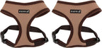 Puppia Soft Dog Harness No Choke Over-The-Head Triple Layered Breathable Mesh Adjustable Chest Belt and Quick-Release Buckle, Beige, Small (Pack of 2)