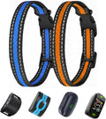 Replacement Collar for Shock Training Bark Collar,Dog Shock Collars Replacement, Nylon Replacement Collar Strap for E Collar Wireless Dog Fence Receivers（2 Piece, Blue+Orange）