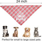 Easter Dog Bandana Bunny Costumes, Easter Bunny Dog Headband Buffalo Plaid Dog Easter Bandanas for Small Medium Large Dogs