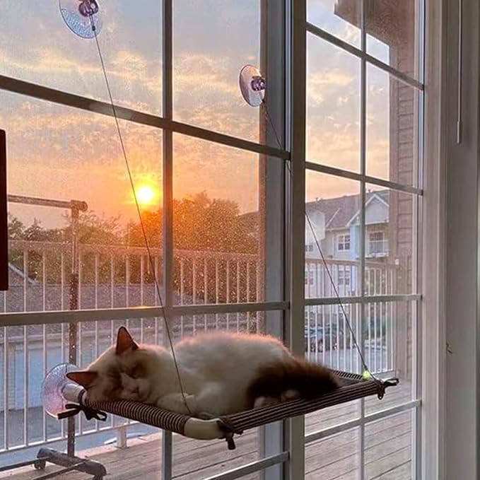 Cat Window Perch Suction Cup - 4 Pack Replacement Clear PVC Sucker Pads for Cat Hammocks, Beds, Perches - Strong & Powerful Large Suction Cups (3.4in/85mm)