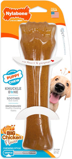 Nylabone Puppy Chew Knuckle Bone - Chewing Toys for Puppies - Puppy Supplies - Chicken Flavor, X-Large, Over 50 Ibs. (1 Count)