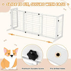 COZIWOW 38" -67" Dog Gate Indoor, Pet Gates for Doorways No Drilling, Wooden Free Standing Doggie Fence for Stairs, Safety for Small to Medium-Sized Dog,White