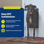 PetSafe Freedom Aluminum Dog and Cat Door - Durable Frame - Small, Medium, Large, X-Large