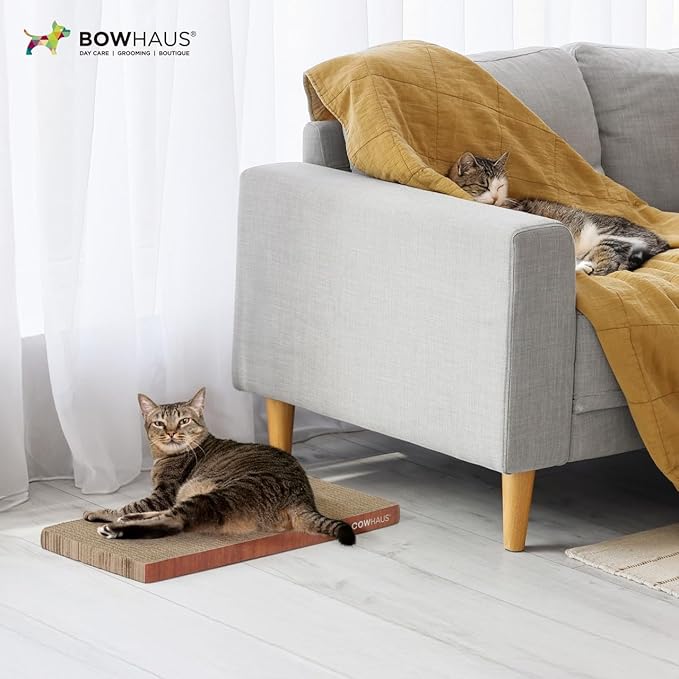 Cat Scratcher Cardboard, Reversible Scratcher, Durable & Long-Lasting, Cat Cardboard Scratcher, Cat Scratching Board, Scratch Pad for Indoor Cats, 8 Pcs, Brown