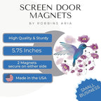 Screen Door Magnets Double Sided – Keep People, Kids, and Dogs from Running into a Screen Door. Saver - Robbins Aria Hummingbird