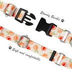 Hikiko Martingale Collar for Dogs Peach Dog Collar for Small Medium Large Dogs Cute Holiday Summer Dog Collars Pet Gift (Peach,Medium)