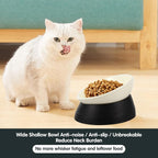 Bulldog Bowl Anti-Slip Dog Cat Dish Detachable Rubber Dog Bowl Pet Sterile Tilted Pet Feeder Slope Base (Black, 3.5 Cup (Medium/Large Dog))