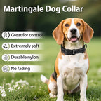 Martingale Collar for Dogs with Quick Release Buckle, Reflective Soft Padded & Escape Proof, Adjustable Nylon Dog Collars for Training & Daily Walking (Black,S)