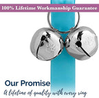 PoochieBells Dog Door Bells for Potty Training, Quick & Easy Puppy Potty Training Method Included, Handcrafted in USA with Loud, Paw-Safe Bells, Capri Blue