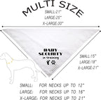 Realeaf Baby Security in Training Dog Bandanas Pet Scarf for Large and XLarge Dogs Pregnancy Announcement Pet Accessories Pregnancy Reveal Ideas (Baby Security in Training, X-Large)