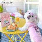 Parisian Pet Dog Shirt – 100% Cotton Shirts for Medium Dogs – Pink XOXO Sleeveless Puppy Clothes – Lightweight and Breathable Girl Dog Clothes – Summer Pet Apparel - Stretchy Tshirts for Dogs