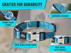 Black Martingale Collar for Dogs - Heavy Duty Nylon Pet Collars for Escape-Free, No Pull Training & Walking with Alloy Metal Release Buckle & Reflective D Ring, One Time Adjustment, Safe & Secure, L