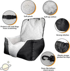 Car Seat Suitable for Small Dogs, Pet CarSeat with Storage and Clip-On Safety Tether, Fully Removable and Washable Dog Car Seat, Dogs Booster Seat Suitable Small Medium Dog
