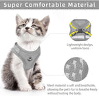 Cat & Dog Vest Harness - All Weather Mesh, Reflective Strap, Step-in Adjustable for Small Cats & Dogs (Gray, S)