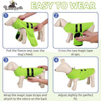 Queenmore Medium Dog Sweaters, Soft Fleece Vest Pullover Dog Jacket with Leash Hole, Warm Winter Dog Clothes Cold Weather Doggy Dachshund Sweater for Medium Dogs Cats Boy or Girl (Green, M)
