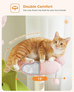 PEQULTI 71" Cat Tree for Indoor Cats, Multi-Level Cat Tower with Cozy Cat Condo Clearance Prime, Pink