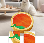 Cat Scratcher Bed Lounge Round Anti Slip Bottom 40cm Mat Cat Scratch Pad for Indoor Cats to Play, Rest, Grind Kitten Training, Orange