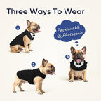 Supet Dog Tuxedo and Bandana Set with Bow Tie, Formal Outfit for Wedding Birthday Party Graduation Valentines, Pet Suit Clothes for Large Medium Small Dogs (Black, XL)