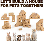 DIY Cat House with Scratcher Cardboard, Condo with Scratching Pads,Cats Play House, DIY Modular Cat Boxes, Indoor Kitty Scratcher Hideout for One or More Cats, Cat Tower Castle Tunnel, 5 Parts