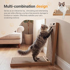 Novabright 6 Pcs Cat Scratching Board Reversible Cardboard Scratcher Wide Cat Scratch Pads with Bell Ball Durable Corrugated Scratch Box Bed for Indoor Kitten Playing Rest Sleep and Protect Furniture