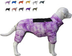 Micai Warm Dog Coat - 4 Legs Covered Waterproof Windproof Reflective Vest, Zippered Adjustable Outdoor Snow Jacket for Small Medium Large Dogs - Purple L