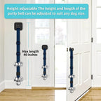 COOYOO Dog Doorbells, Adjustable Potty Training Dog Bells, Upgraded for Training Your Puppy The Easy Way, Premium Quality Housetraining Hanging Bell-5 Extra Large Loud 1.5 DoorBells