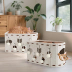 BABORUI Cat House for Indoor Cats, Large Foldable Cat Bed Cave with 5 Fluffy Ball Hanging, Felt Cat Hideaway with 8 Tunnels for Multi Pet Cats Kitten & Adult Play