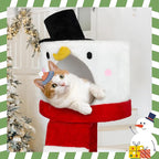 KAMABOKO Christmas Cat Tree Cat Tower with Cat Condos, 64.2" Multi-Level Top Perches, Sisal Ramp Scratching Posts, Cozy Basket, Hammocks, Large Cats Pet Activity Structure