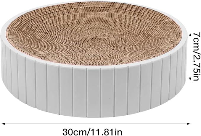 Cardboard Cat Scratcher Round Cat Scratching Board Cardboard Bowl Nest Pet Scratch Scratching Pad Lounge Bed Corrugated Paper Design for Clawing and Resting