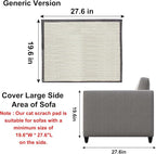 Upgraded Cat Scratch Furniture Couch Protector with 27.6’‘L*19.6’‘W Natural Sisal for Protecting Large Area Couch Sofa Chair,Couch Protector from Cat Claws(Dark Grey/Left Handed)