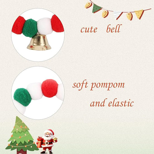 1PC Dog Christmas Day Costume - Cat Christmas Day Pet Collar Patterns Pet Ball Collar Pet Red Costume Soft Pet Collar Cute Collar for Cats