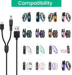 Dog Shock Collar Charger Cord for Bousnic Dog Training Collar RS2 and RS2B, 2-in-1 USB Bark Collar Charging Cable for Dogs
