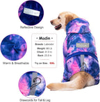 Dog Hoodies Winter Coat for Large Medium Dogs, Pullover 7 Legs Warm Coat Hooded Sweatshirt, Fleece Hoodie for Cold Weather (Bandhnu Pink, 6X-Large)