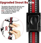 BARKLESS Soft Dog Head Collar, Patented Padded No Pull Head Halter, Training Nose Leash with Safety Link for Medium Large Dogs, Adjustable Muzzle Leash, Easy Control for Walking (M, Red)