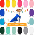 16 Pieces Small Dog Clothes Cute Blank Puppy Shirts Soft Dog Sweatshirts Breathable Outfit for Pet Cats Accessories, 16 Styles(XL)