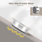 Dog Bowls Durable Heavy Duty Stainless Steel Dog Bowls Non-Slip Basic Bowl for Dogs with Rubber Base (2 Pack, 2 Cups)