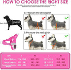 SlowTon No Pull Dog Harness - Heavy Duty Dog Harness and Leash Set for Medium Large Dogs, Reflective Tactical Harness with Soft Padded and Front Clip for Easy Walk and Training （FU, M