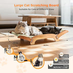 Extra-Larger 3-in-1 Sisal Cat Scratcher Bed, 26 Inch Scratch Pad for Large Cats, Natural Sisal with Sturdy Solid Wood Frame, Durable Cat Scratching Post for Cats Lounger & Sleep & Scratch