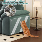 20Pack Invisible Cat Couch Protector, Heavy Duty Cat Scratch Furniture Protector, Large Size Fit for Furniture Corners & Sides, Reusable Couch Cat Scratch Protector with 80 Twist Pins