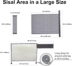 Upgraded Cat Scratch Furniture Protector,Cat Scratch Sofa Arm Sheild with Large Size Natural Sisal for Protecting Couch Sofa Chair Furniture 27.9''L*19.7''W (Light Grey/Right Handed)