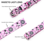 Martingale Dog Collars - Flower Multicolor Cute Patterns, Adjustable Nylon Training Dog Collar Suitable for Boy and Girl Dogs Medium Large Dogs (11, M)