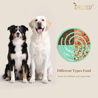 JASGOOD Slow Feeder Dog Bowl - Anti-Gulping, Prevents Bloat & Choking, Healthy Design for Large & Medium Dogs