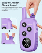Jugbow Dog Training Collar - 4200FT Dog Shock Collar with Remote for Large Medium Small Dogs, Rechargeable Waterproof IPX8 E Collars with Beep (1-3) Vibration(1-3) Safe Static(0-99), Purple