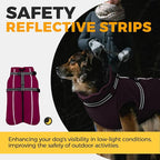 Lelepet Dog Coat for Large Dogs Waterproof Dog Jacket with Harness Built in Reflective Fleece Jacket with Zip Windproof Cold Weather Coats for Dogs Cozy Thermal Pet Snowsuit, Weimaraner, Pink, XXL