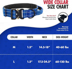 Tuff Pupper Tactical Dog Collar with Handle | Heavy Duty Adjustable Dog Collar | Military Nylon Collar for Large Dogs | Quick-Release Buckle | Soft Padded Comfort | Training Control (Blue, Large)