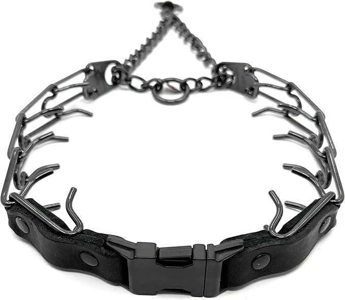 Herm Sprenger Prong Collar for Dogs Training – Quick Release Buckle & Swivel Ring for Easy Use – Made of Durable Steel Chrome Plated in Germany– 3.2mm Prongs for Large Dogs with 20-26" Neck