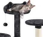 Topeakmart 70in Cat Tree, Multi-Level Cat Tower with Scratching Post Dangling Ball and Condos Cat Furniture for Indoor Cats, Black