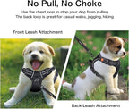 Petmolico No Pull Dog Harness and Leash Set, No Choke 4 Leash Attchments Easy Control Handle Soft Padded Reflective Vest Dog Harness for Medium Dog Breed, Pink Medium